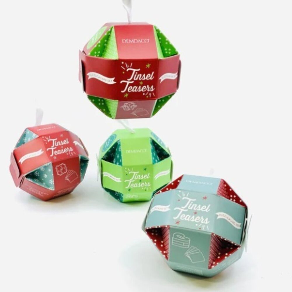 Christmas Crackers Tinsel Teaser GAME Puzzle 4 pcs.